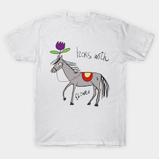 Horse with flowers T-Shirt